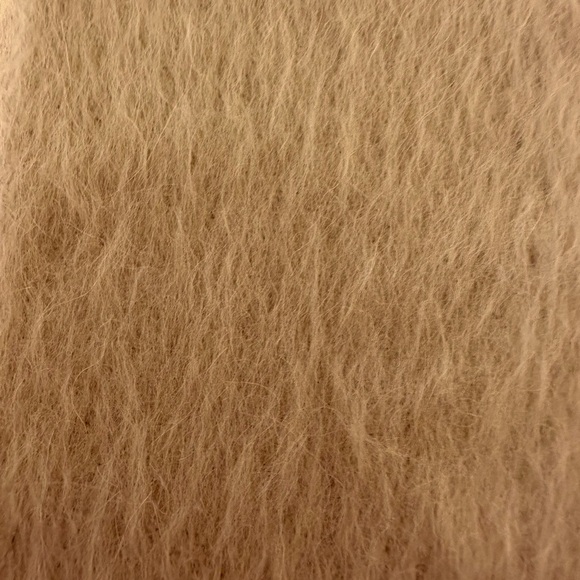 Alpaca Camargo scarf stole tan alpaca fur fringe womens oversized very long wide - Picture 3 of 10